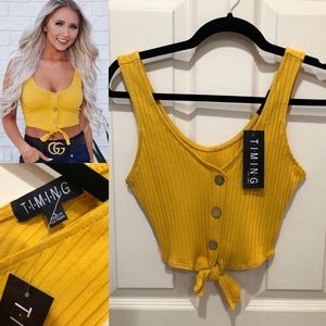DARBI BUTTON UP CROP TOP > NANAMACS BOUTIQUE